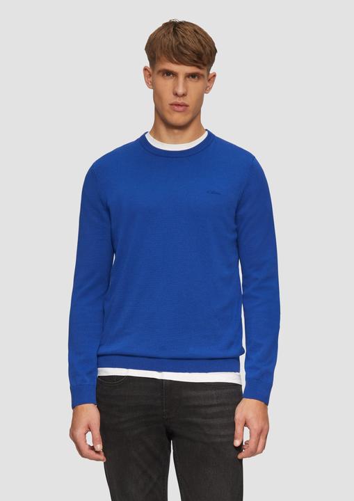Produktbild S.Oliver Strickpullover Strickpullover mit Logo-Stickerei (XXL)