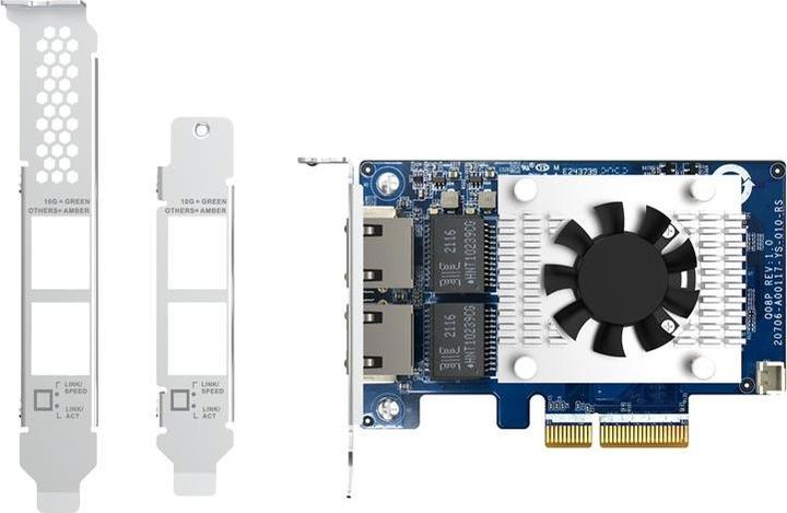 Actual product image QNAP QXG-10G2TB - Network adapter - PCIe 3.0 x4 low profile - 10Gb Ethernet x 2 - for QSW-2104-
