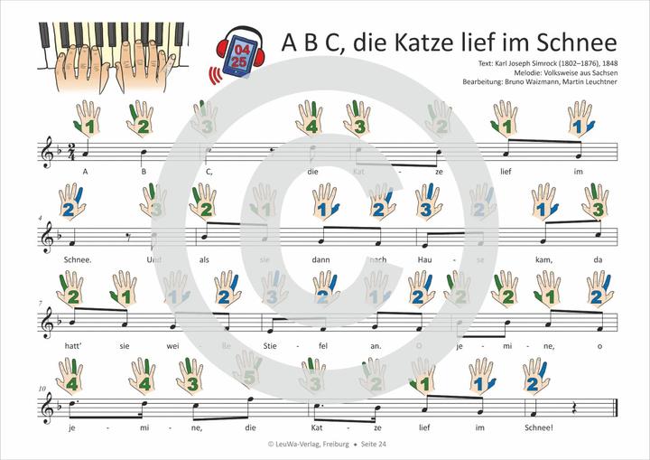 Actual product image Einfacher!-Geht-Nicht: 34 Kinderlieder BAND 1+2 für Klavier und Keyboard (+Play-Along Download (German, Bruno Waizmann, Martin Leuchtner, 2023)
