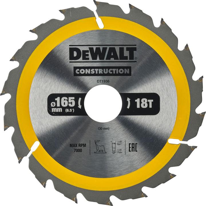 Actual product image DeWalt Handheld circular saw blade