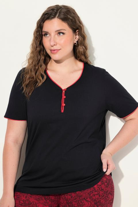 Produktbild Ulla Popken Pyjama, Zierkante, Spitzendruck, Halbarm (46, 48)