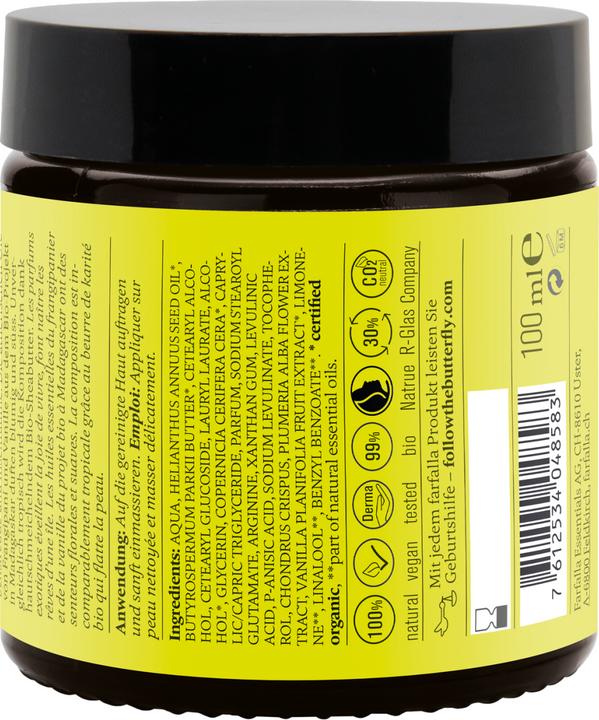 Produktbild Farfalla Bodybutter Madagaskar Topf 100 ml (Body Butter, 100 ml)