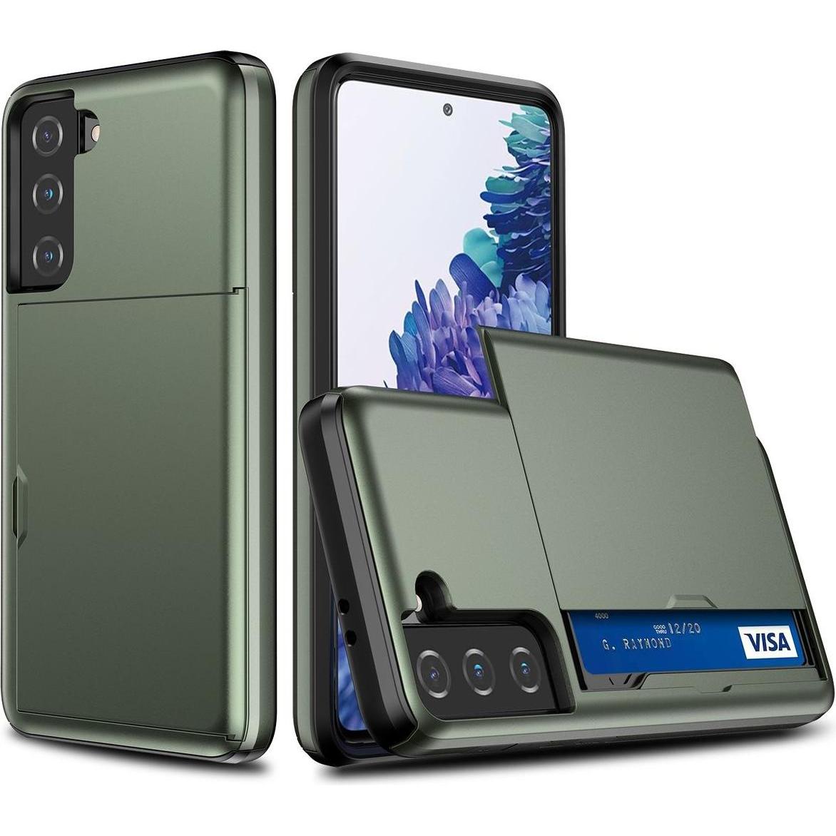 König Design Hülle Handy Schutz für Samsung Galaxy S21 Plus Case Cover Tasche Etuis Grün Neu (Samsung Galaxy S21+), Smar...