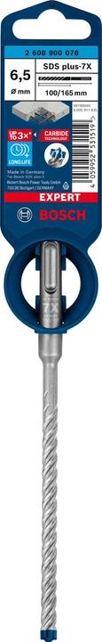 Produktbild Bosch Professional Zubehör EXPERT SDS plus-7X Hammerbohrer, 6,5 x 100 x 165 mm (6.5 Millimeter)