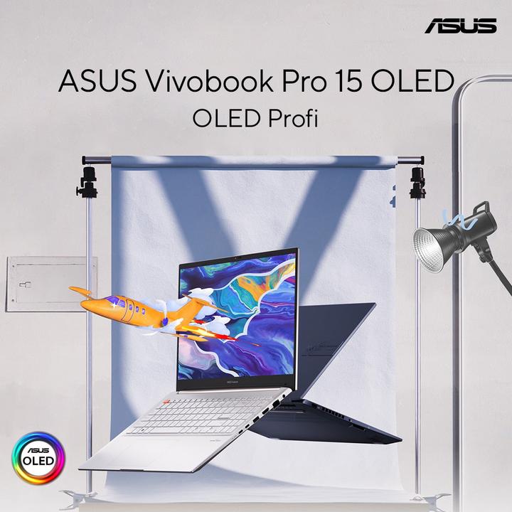 Actual product image ASUS Vivobook Pro 15 OLED RTX 3050 (15.60", 512 GB, 16 GB, CH, Intel Core i7-12650H)