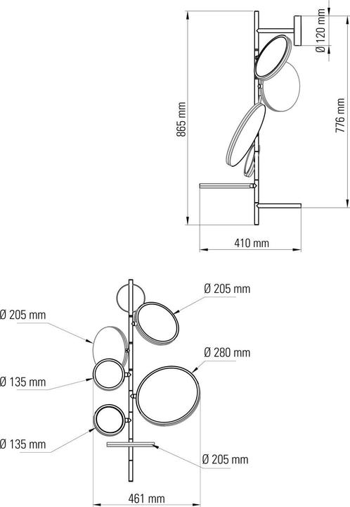 Produktbild DCW éditions Tell Me Stories Wandleuchte Gold (1200 lm)