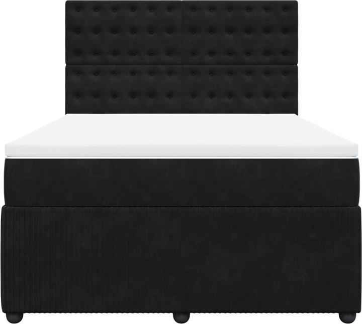 Produktbild vidaXL Bo x springbett mit Matratze 160 x 200 cm Samt (160 x 200 cm)