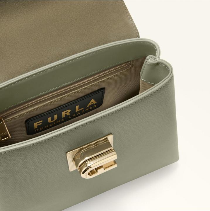 Actual product image Furla 1927 mini top handle in agave color leather