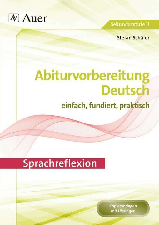 Produktbild Sprachreflexion (Deutsch, Stefan Schäfer, 2014)