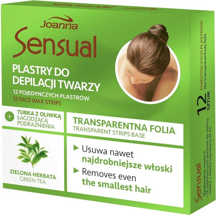 Image du produit Joanna Patches sensuels d'épilation du visage à l'extrait vert (12 x)