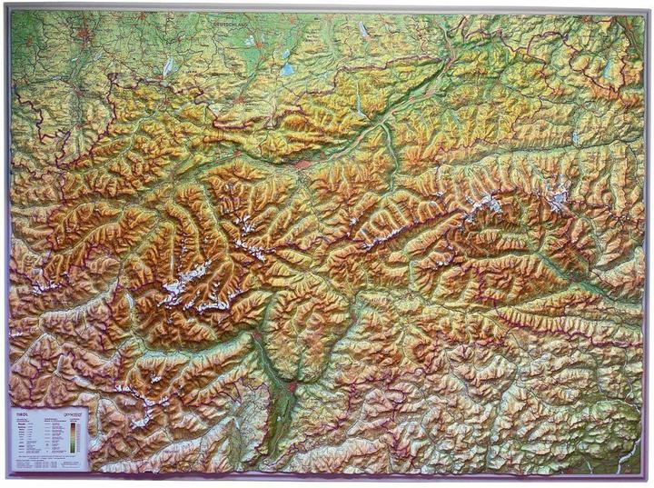 Actual product image Tyrol, relief map 1:325,000