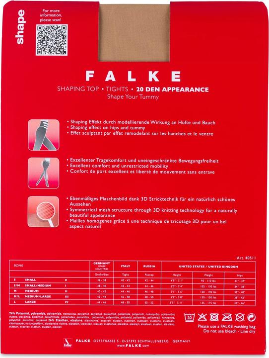 Produktbild Falke Shaping Top 20 TI (20 DEN, S, M, L, M/L)