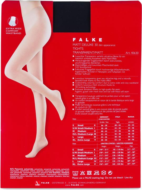Actual product image Falke Matt Deluxe 30 (30 DEN, 42 - 44)