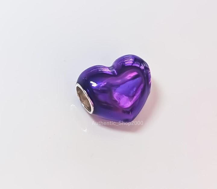 Immagine prodotto Pandora Ciondolo a cuore viola metallizzato (Argento 925, Smalto)