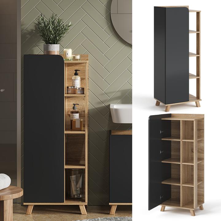 Produktbild Vicco Karen mit Tür und offenen Fächern (50 x 35 x 128 cm)