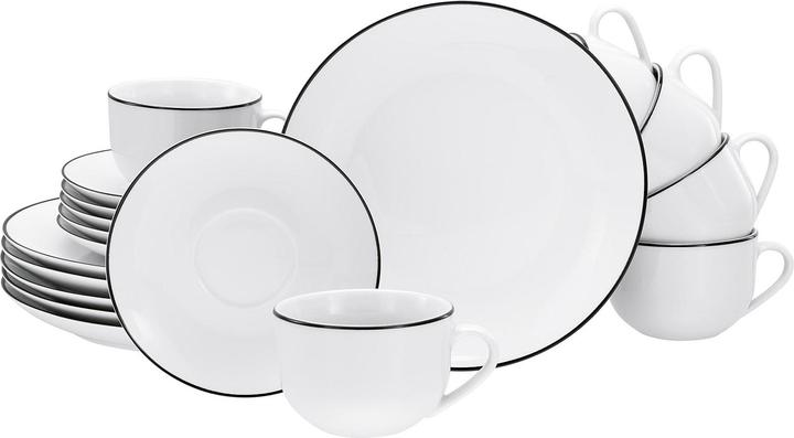 Actual product image CreaTable Coffee service Black line 18 pcs (18 pcs.)