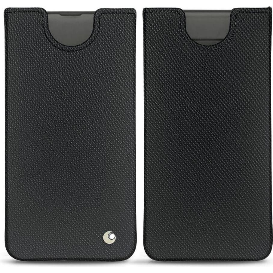 Noreve Lederschutzhülle (Samsung Galaxy S10+), Smartphone Hülle, Schwarz