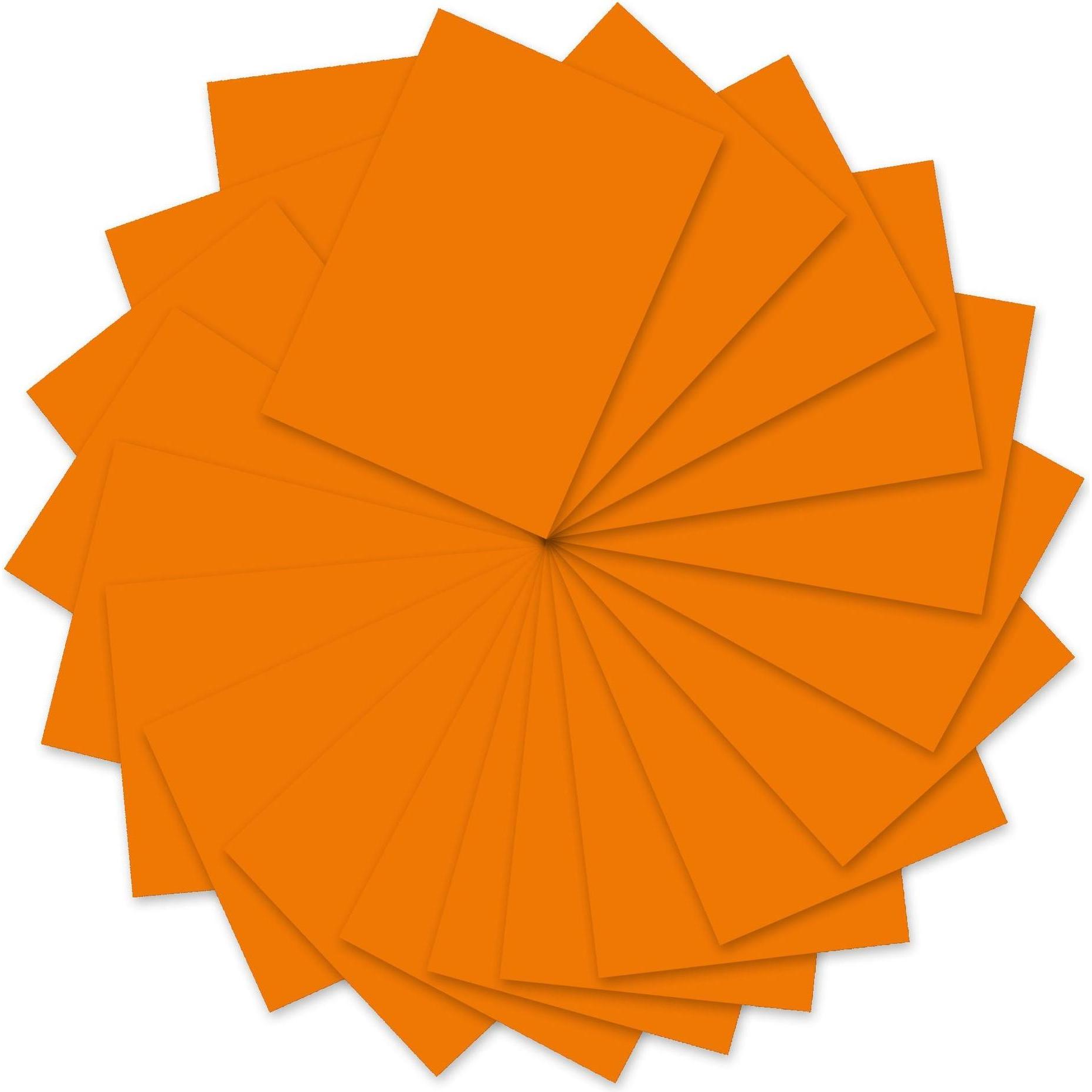Ursus, Kopierpapier, Tonzeichenpapier A4, 130 g/m², 100 Blatt, Hellorange (130 g/m², A4)