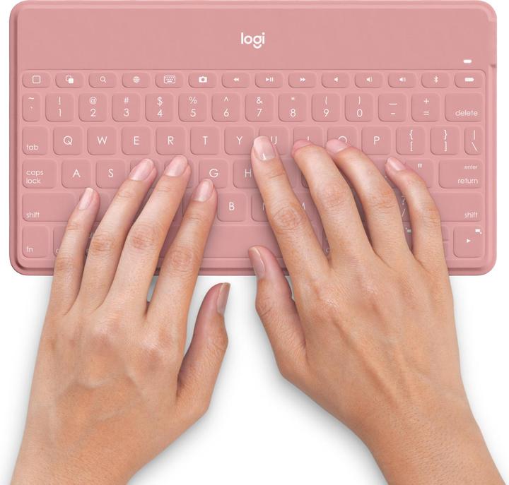Produktbild Logitech Keys-To-Go - BLUSH PINK - ESP - MEDITER (Eng. Int., Kabellos)