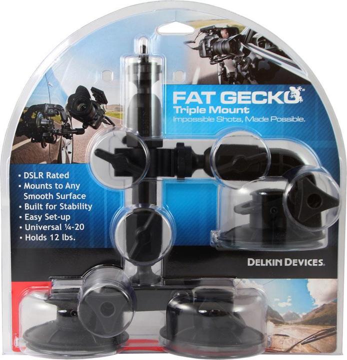 Actual product image Delkin Fat Gecko Triple Suction Cup Mount (Mounting bracket)