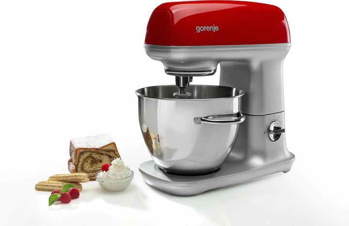 Produktbild Gorenje MMC1000RLR Kitchen machine, Max Power 1000 W, Mixing bowl 4.5 L, Stainless Steel/Red (1000 W)