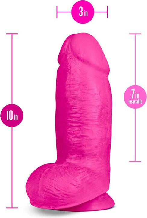 Produktbild Blush Novelties Au Naturel Chub - 10 Inch Long - Fat 3" Thick Dildo - Ultra Soft Sensa Feel Dual Den