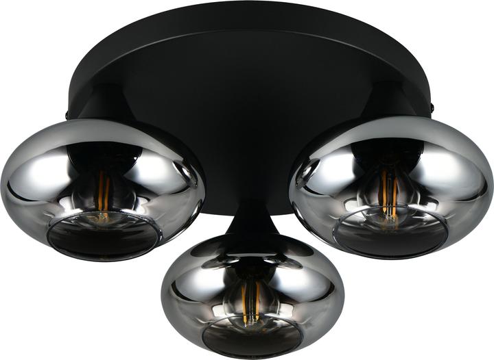 Image du produit Reality R66643054 Divina E14 Deckenleuchte 3-fach ⌀39cm Rauchfarbig (E14)
