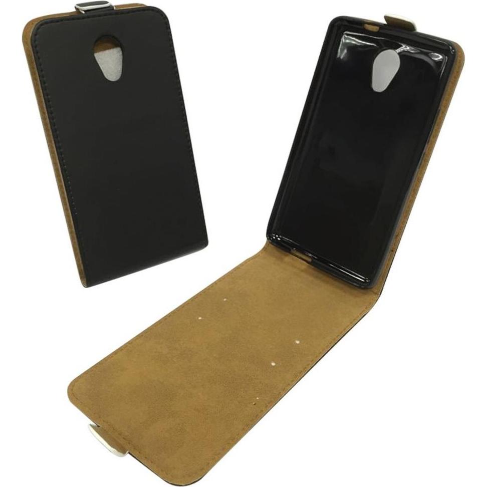 König Design Wiko Robby Handy Tasche Flip Case Cover Schutz Hülle Etuis Wallet Schwarz Neu (Wiko Robby), Smartphone Hüll...