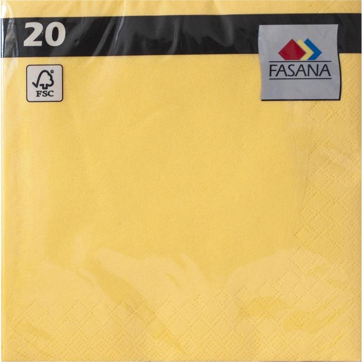 Immagine prodotto Fasana Tovaglioli di carta Uni 33 cm x 33 cm, 20 pezzi, giallo (20 x, 33 cm x 33 cm)