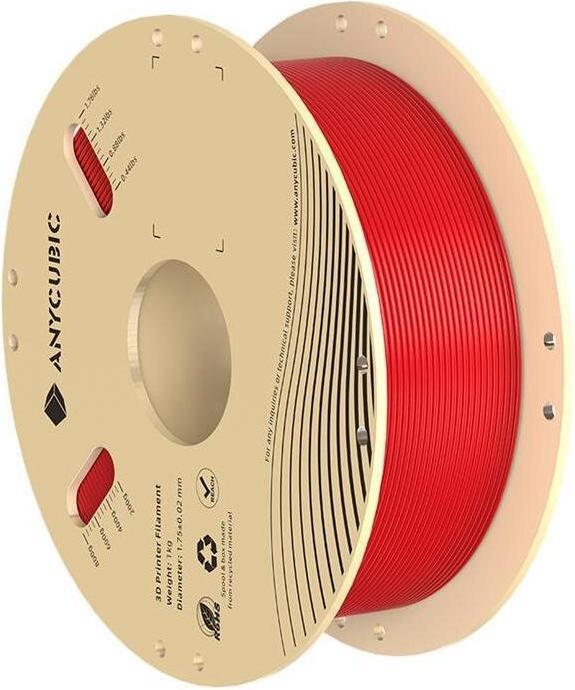Anycubic PLA 1 KG Filament (Red) (PLA, 1.75 mm, 1000 g)