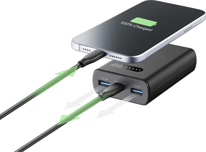 Image du produit Cellularline CELLULAIRE L& CLL PB FAST 10000 BK (10000 mAh, 20 W, 37 Wh)