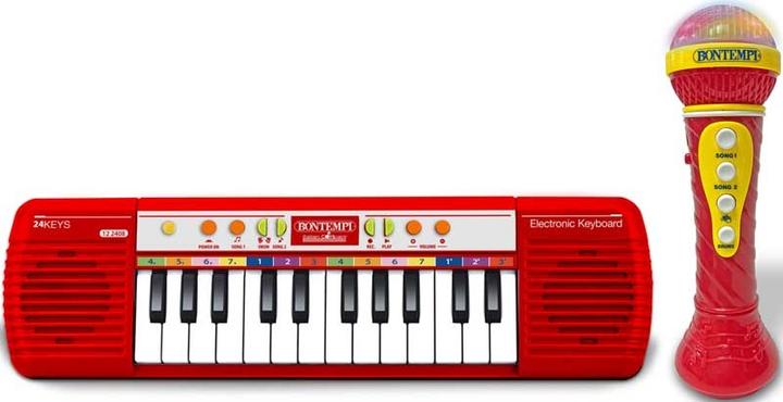Image du produit Bontempi Clavier 24 touches avec microphone karaoké