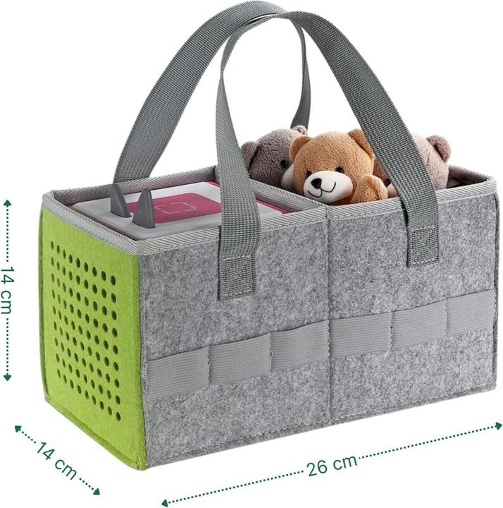 Produktbild Hermex Aufbewahrungstasche für Hörspielbox und Figuren Organizer-Tasche für Hörspiel Grün