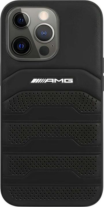 Produktbild Mercedes AMG AMHCP14XGSEBK iPhone 14 Pro Max 6,7" czarny/black hardcase Leather Debossed Lines (Apple iPhone 14 Pro Max)