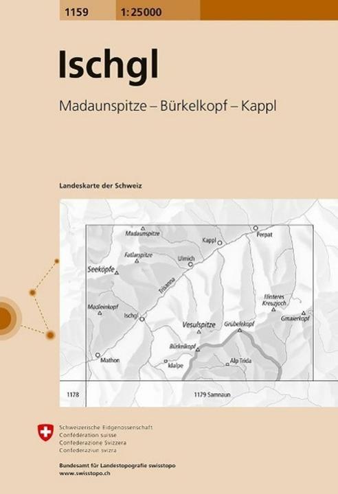 Immagine prodotto Mappa 1159 Ischgl 1:25'000