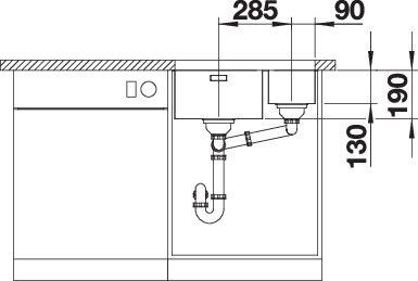 Produktbild Blanco Andano 340/180-U (Unterbauspüle, 44 cm, 58.50 cm)