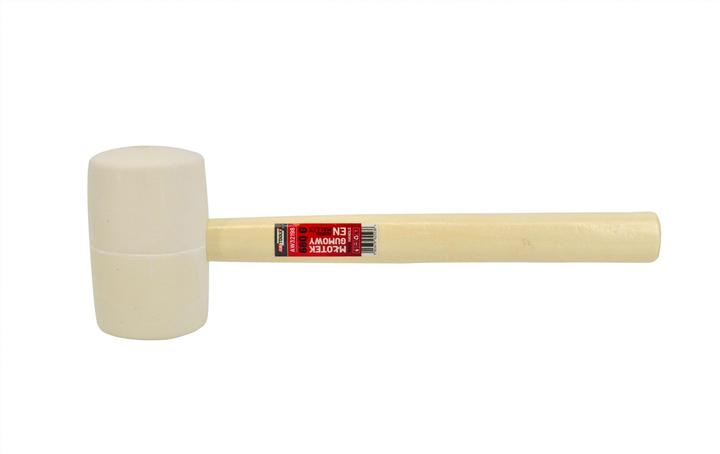 Awtools Gummihammer mit Holzgriff, weiss, 455 g (455 g)