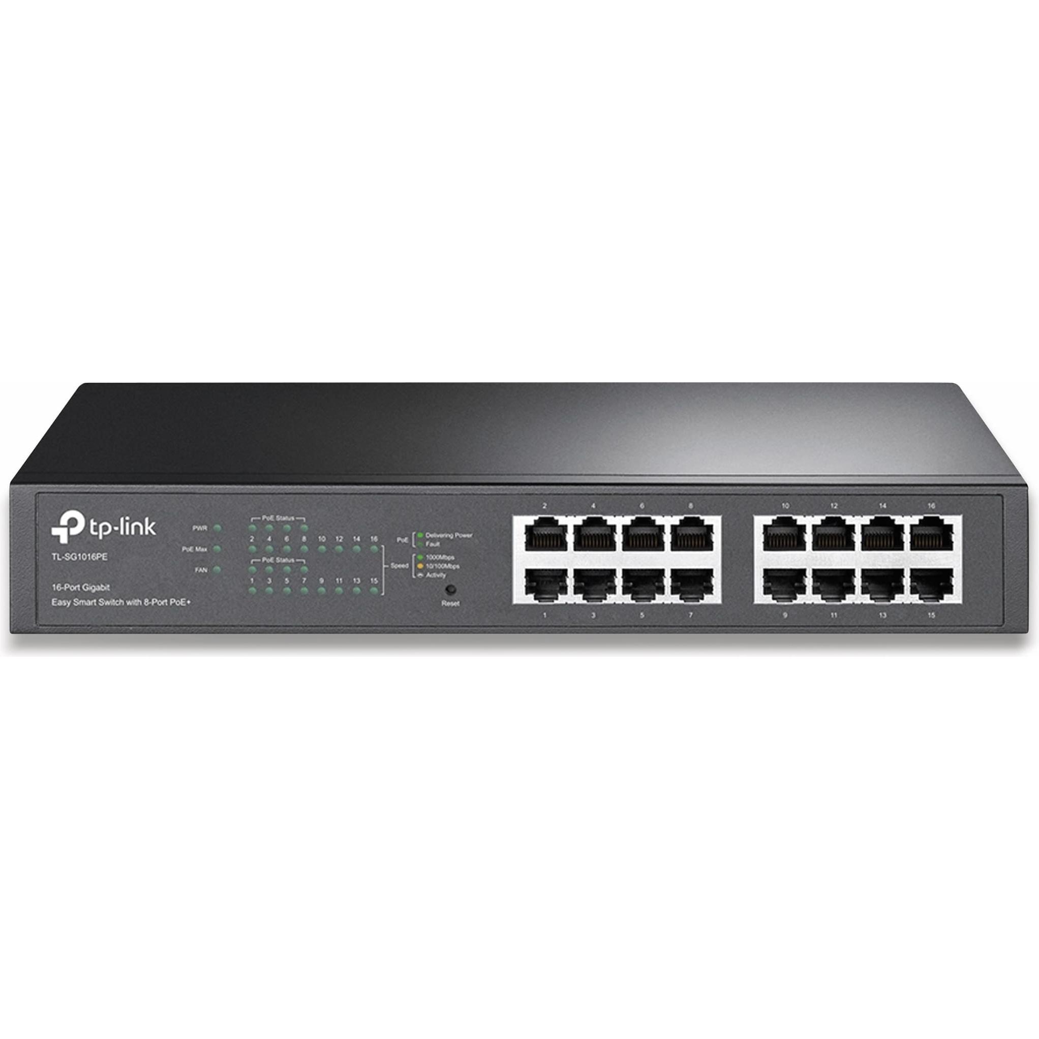 Thumbnail - TP-Link Tl-Sg1016pe (16 Ports), Netzwerk Switch, Schwarz