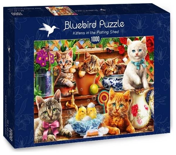 Actual product image Bluebird Blue Bird Puzzle 1000 Little Kittens in a Shed (1000 pieces)