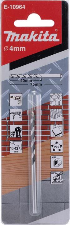 Actual product image Makita TCT Multi drill 4x75mm (4 mm)