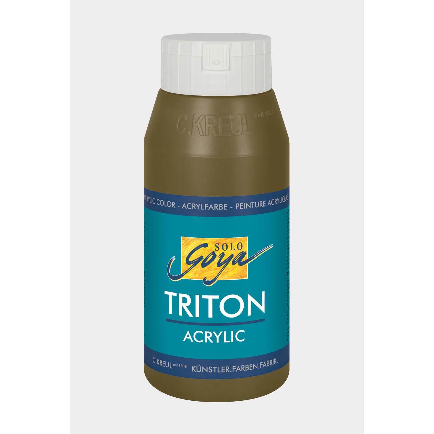 Solo Goya, Künstlerfarbe + Bastelfarbe, Triton Acrylic (umbra grünlich, 750 ml)