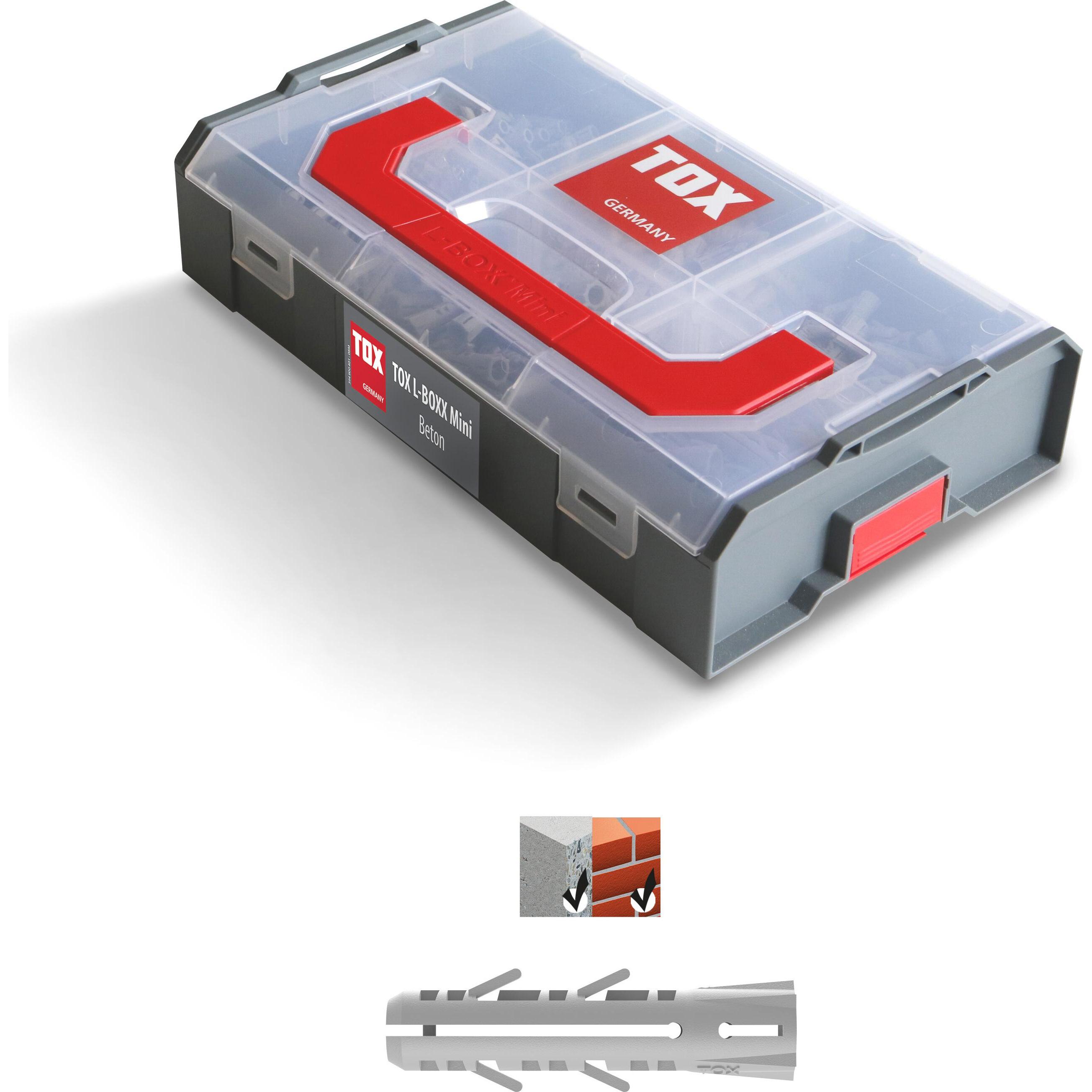 Tox, Tassello, Assortimento di tasselli L-Boxx Mini in cemento, 296 pezzi (296 pz.)