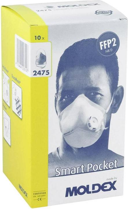 Image du produit Moldex Respirateur Smart Pocket® 247501 FFP2 / V NR D avec soupape d'expiration, pliable (FFP2 D, 10 x)