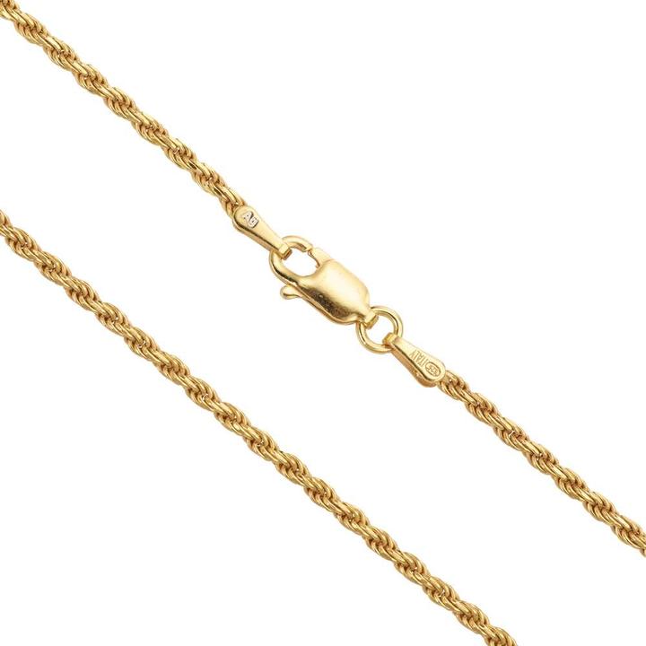 Immagine prodotto Bijouteria Catena in argento (Argento 925, Placcatura in oro (placcatura oro), 45 cm)