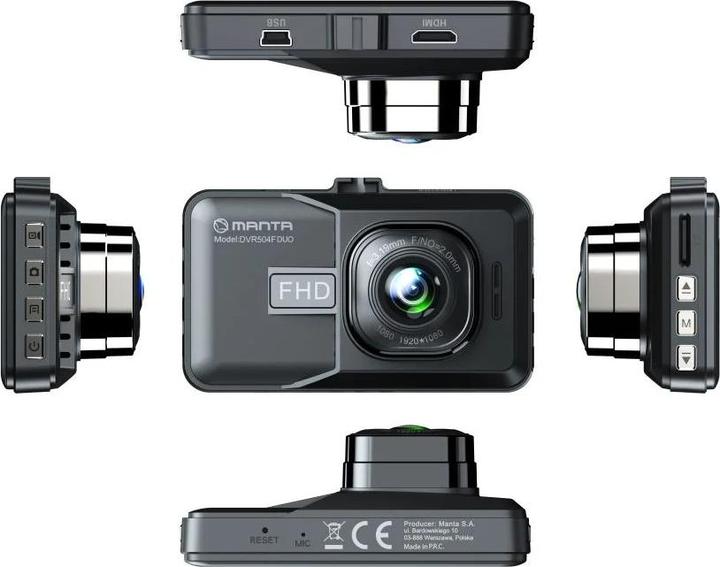 Produktbild Manta DVR504F DUO Black (Akku, Full HD)