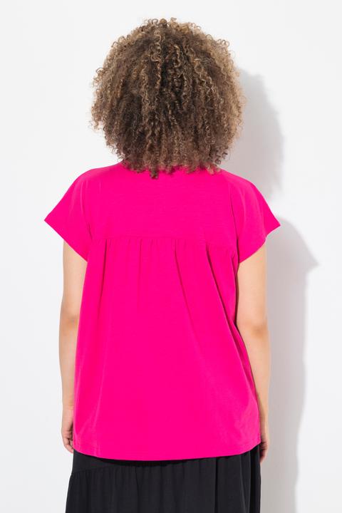 Image du produit Ulla Popken T-shirt oversize. Motif papillon. Col V et manches courtes (54)
