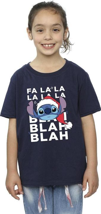 Produktbild Disney Lilo And Stitch Christmas Blah Blah Blah TShirt Mädchen (152, 158)