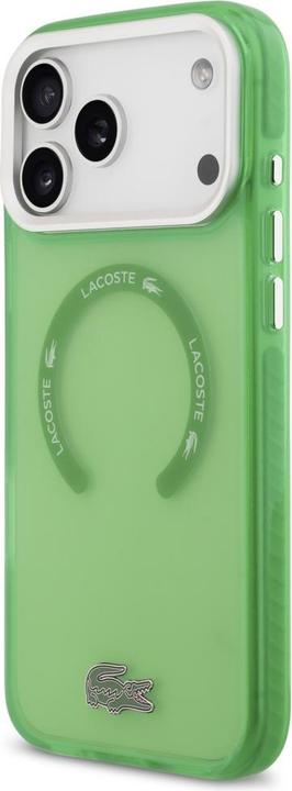 Actual product image Lacoste Shockproof Transparent Frosted MagSafe Case for iPhone 17 Pro Max Green (Apple iPhone 17 Pro Max)