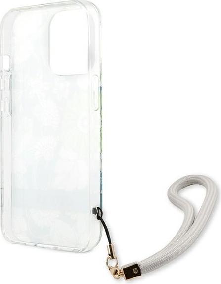 Produktbild Guess GUHCP13XHFLSN iPhone 13 Pro Max 6,7" zielony/green hardcase Flower Strap (Apple iPhone 13 Pro Max)