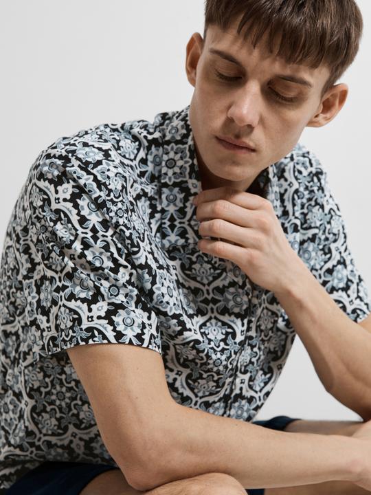 Produktbild Selected Gemustertes Kurzarmhemd (L)